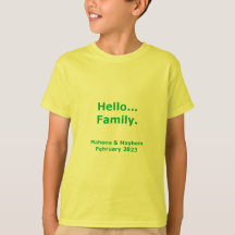 2023 Hello Family Customizable Kid Shirt