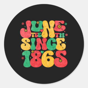 2023 Junenth Since 1865 Black Distressed Classic Round Sticker