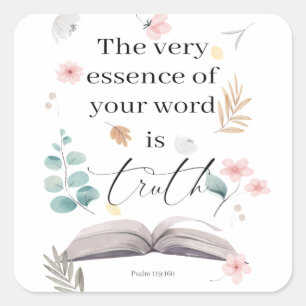 2023 JW year text Psalm 119:160 Square Sticker