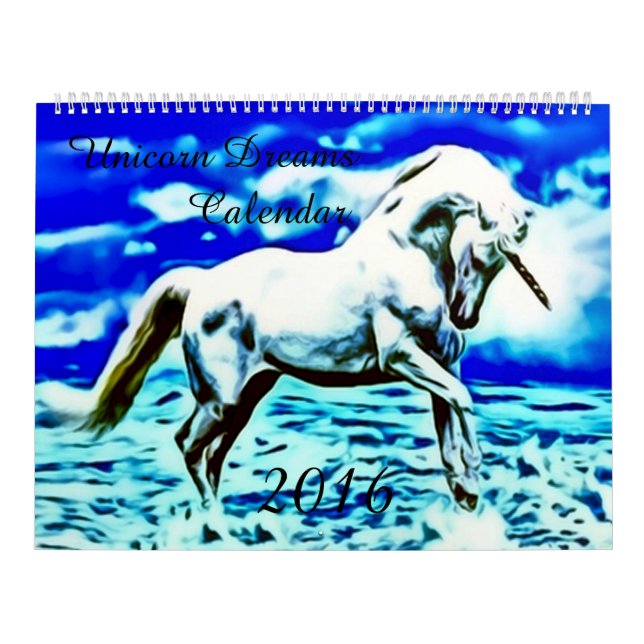 2023 Large Unicorn Dreams Airbrush Art Calendar (Cover)