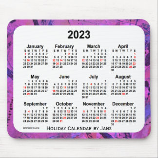 2023 Magenta Holiday Art Calendar by Janz Mouse Pad