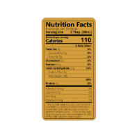 2023 Maple Syrup Nutrition Facts Satin Gold Labels
