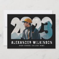 2023 Modern Bold Script Trendy 4 Photo Graduation