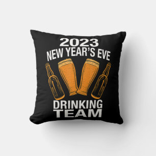 2023 New Year's Eve Drinking Team Throw Pillow