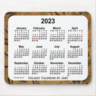 2023 Orange Holiday Art Calendar by Janz Mouse Pad