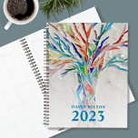 2023 Personalized Planner<br><div class="desc">This unique Planner is decorated with a brightly coloured mosaic tree on a pale grey background. Customize it with your name and year. To edit further use the Design Tool to change the font, font size, or colour. Because we create our artwork you won't find this exact image from other...</div>