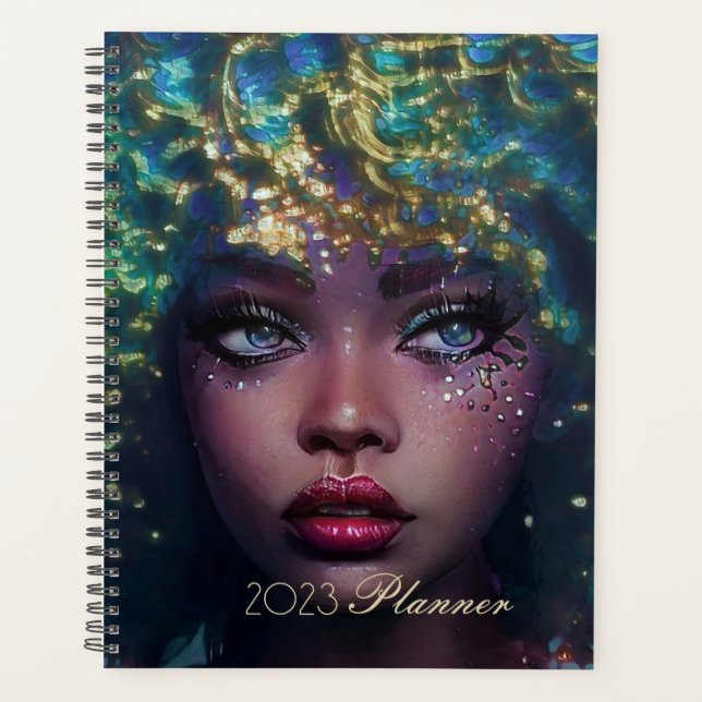 2023 Planner African American Woman thème (Devant)