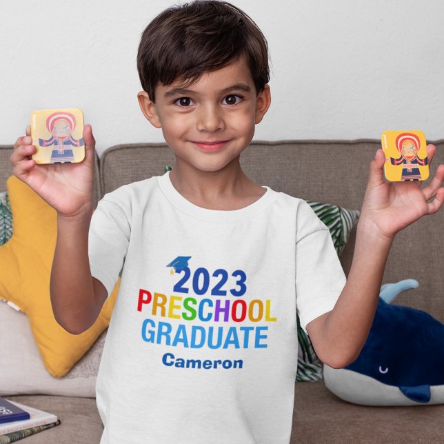 2023 Preschool Graduation Custom Graduate Kids T-Shirt (Creator Uploaded)