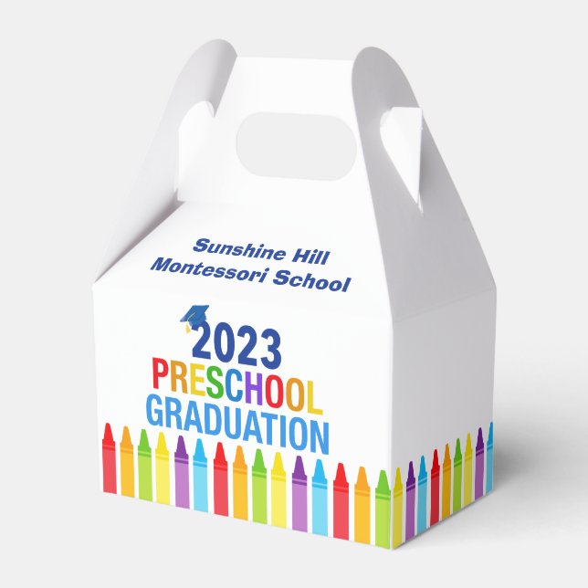 2023 Preschool Graduation Custom PreK School Party Favor Box (Front Side)