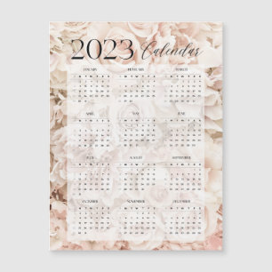 2023 rose floral calendar