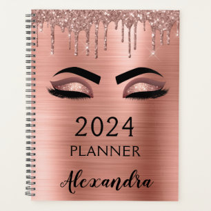 2023 Rose Gold Blush Rose Glitter Eyelashes
