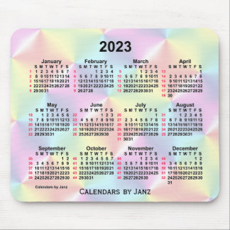 2023 Satin Rainbow 52 Weeks Calendar by Janz Mouse Pad