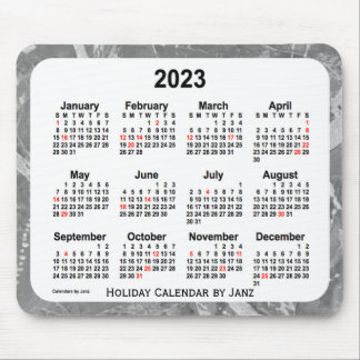 2023 Silver Holiday Art Calendar by Janz Mouse Pad