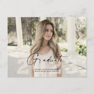 2023 Simple Grad Photo Postcard