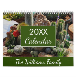 2023 Succulents Cactus Lovers Personalized Monthly Calendar