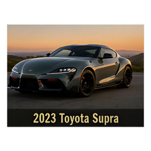 2023 Toyota Supra Modern Japanese Sports Car Poster