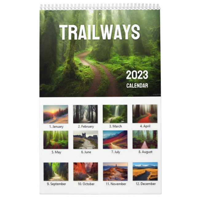 2023 Trailways Calendar, 12 Month Wall Calendar (Cover)
