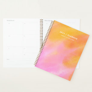 2023 Undated Weekly Monthly Colourful Watercolor Planner