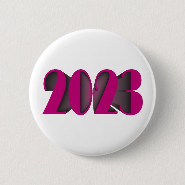 2023 VIVA MAGENTA 2 INCH ROUND BUTTON (Front)