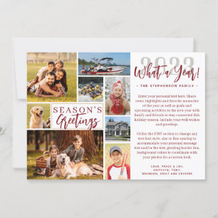 2023 What A Year Photo Collage 2024 Calendar Holiday Card