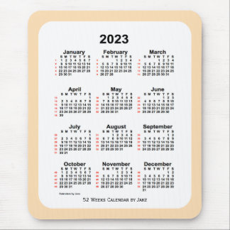 2023 Wheat 52 Week Calendar by Janz Mouse Pad