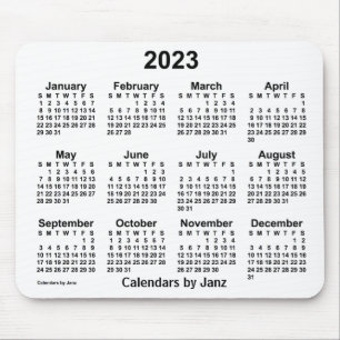 2023 White Calendar by Janz Mouse Pad