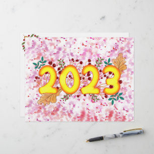 2023 WITH PRETTY LEAVES AND RED BERRIES LETTERHEAD