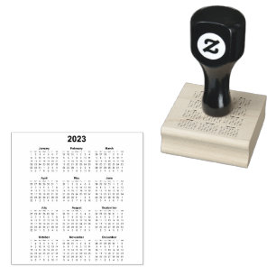 2023 Year Calendar Rubber Stamp