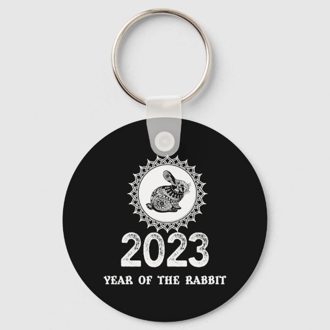 2023 Year of the Rabbit Chinese New Year- Keychain (Front)