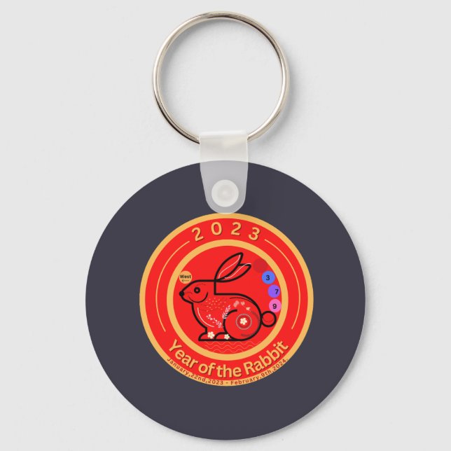 2023-Year of the Rabbit Design   Keychain (Front)