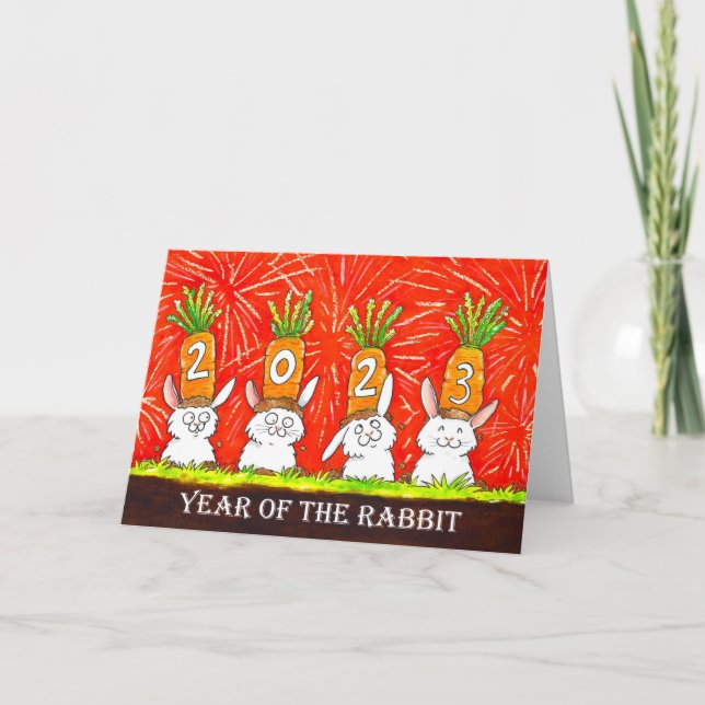 2023 Year of the Rabbit Greeting Card (Front)