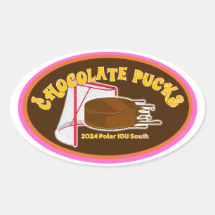 2024 10U South Chocolate Pucks - Oval Sticker