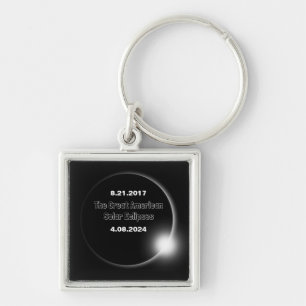 2024 & 2017 Double Dated Solar Eclipse Keychain