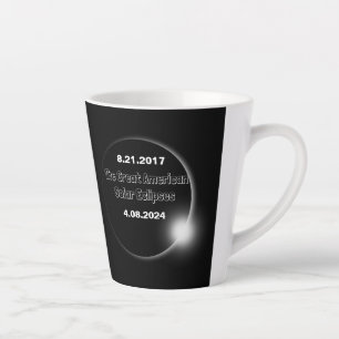 2024 & 2017 Double Dated Solar Eclipse Latte Mug