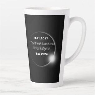 2024 & 2017 Double Dated Solar Eclipse Latte Mug