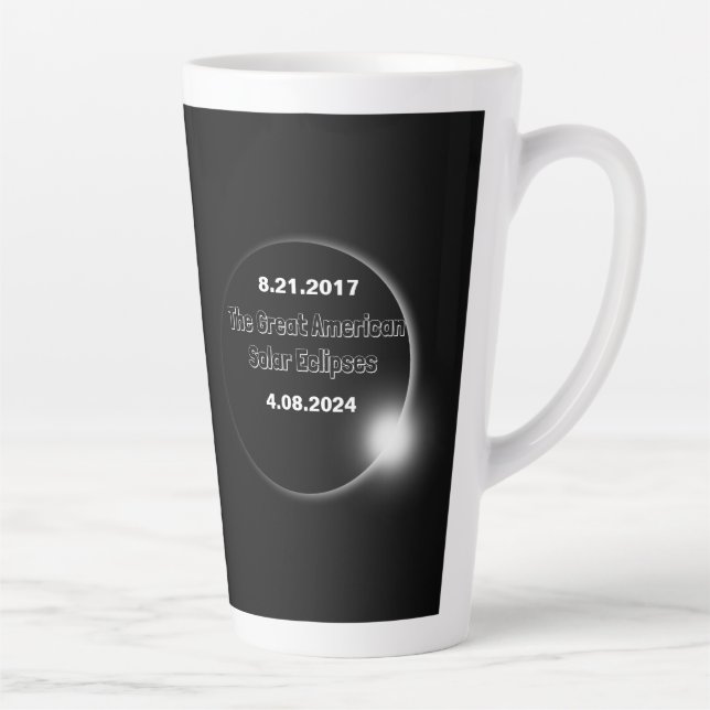 2024 & 2017 Double Dated Solar Eclipse Latte Mug (Right)