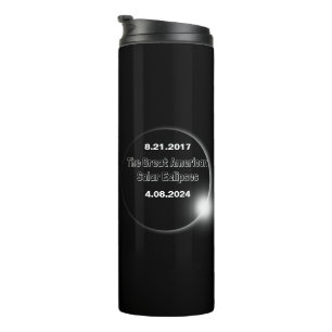 2024 & 2017 Double Dated Solar Eclipse Thermal Tumbler