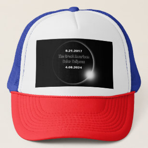 2024 & 2017 Double Dated Solar Eclipse Trucker Hat