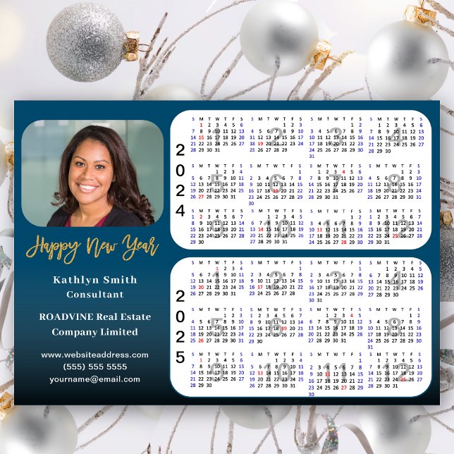 2024 2025 Calendar Corporate Photo Blue Magnetic (Creator Uploaded)