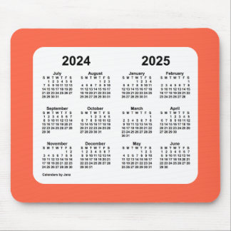 2024-2025 Tomato Red Calendar by Janz Mouse Pad