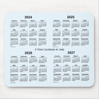 2024-2027 Alice Blue 4 Year Calendar by Janz Mouse Pad