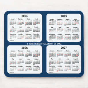 2024-2027 Police Box Blue Holiday Calendar by Janz Mouse Pad