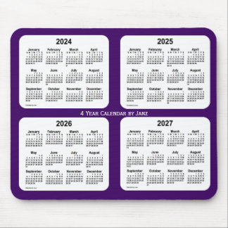 2024-2027 Purple 4 Year Calendar by Janz Mouse Pad
