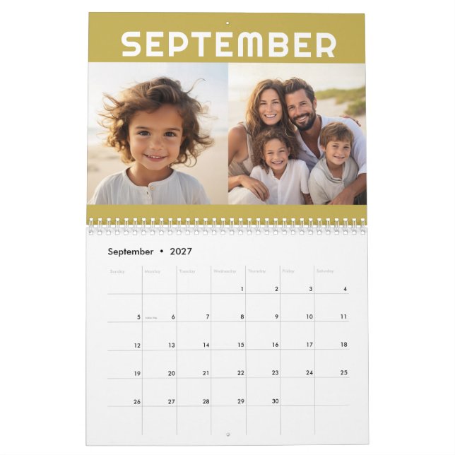 2024 - 24 Photo - 2 Per Month Modern Family Calendar (Sep 2027)