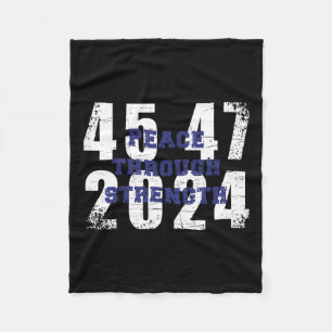 2024 45 47 America First Maga Cool Vintage Unique  Fleece Blanket