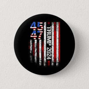 2024 45 47 Vintage American Flag Retro 4547 2 Inch Round Button