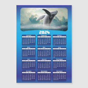 2024 - Add Your Photo - Blue Photo Magnet Calendar