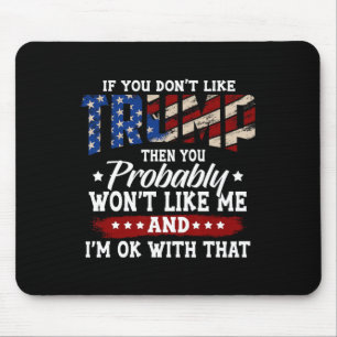 2024 American Flag 4th Of July Trump 2024  Mouse Pad
