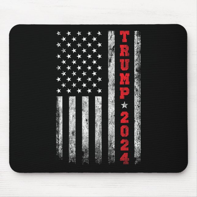 2024 American Flag Vintage  Mouse Pad (Front)