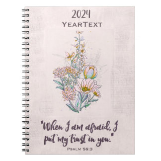 2024 Année Texte Carnet Psaume 56:3
